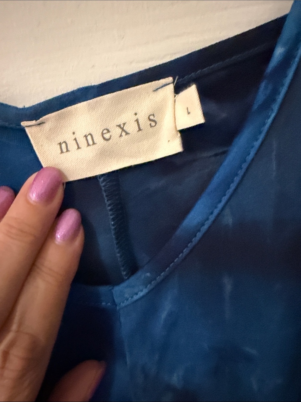 Blue Tie-Dye Maxi Slip Dress - Picture 2 of 3